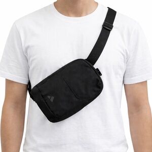 Black crossbody from the brand Adidas with a lifetime warranty. For men or women